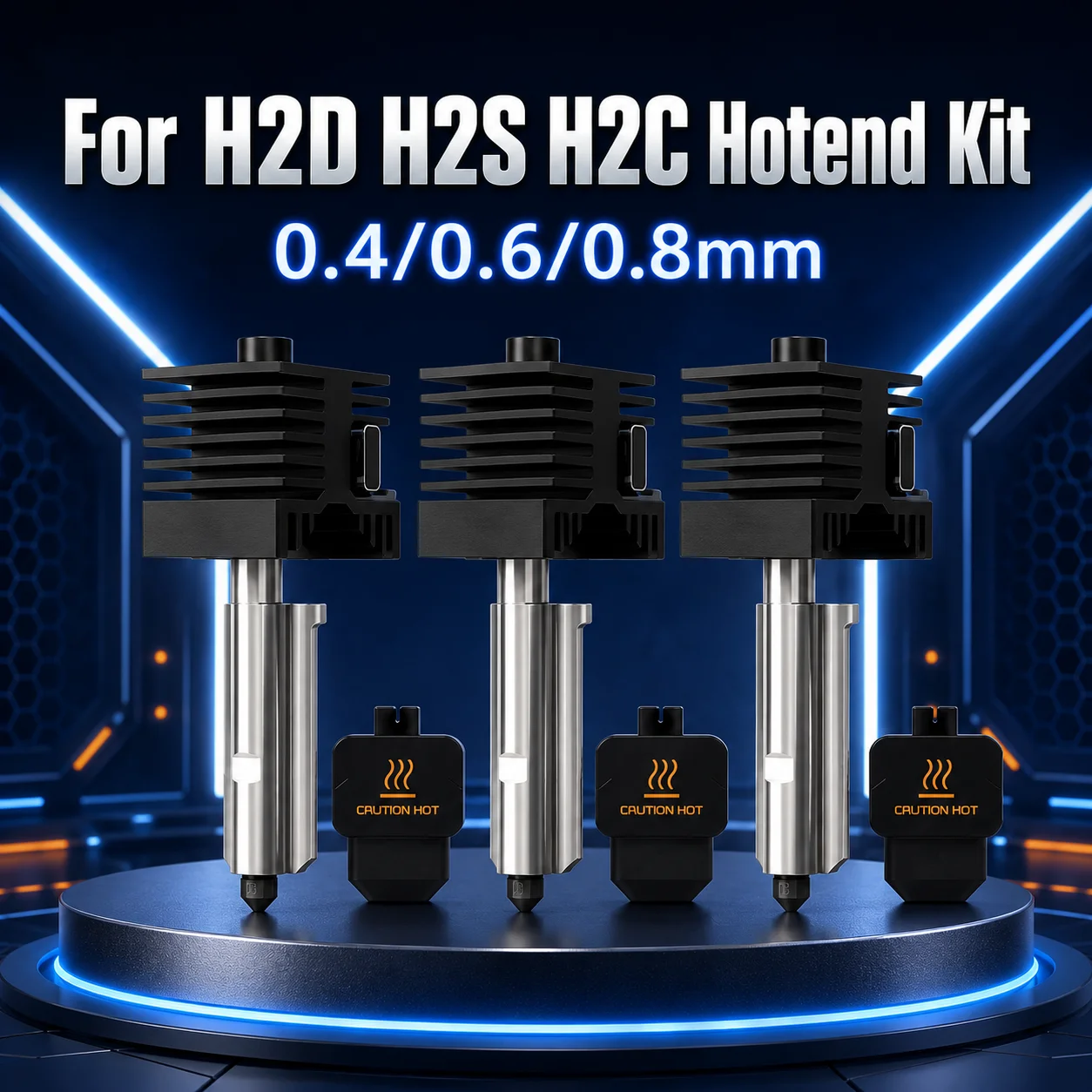 3D Printing Bambu - 3PCS Hotend For Bamboo Lab H2C