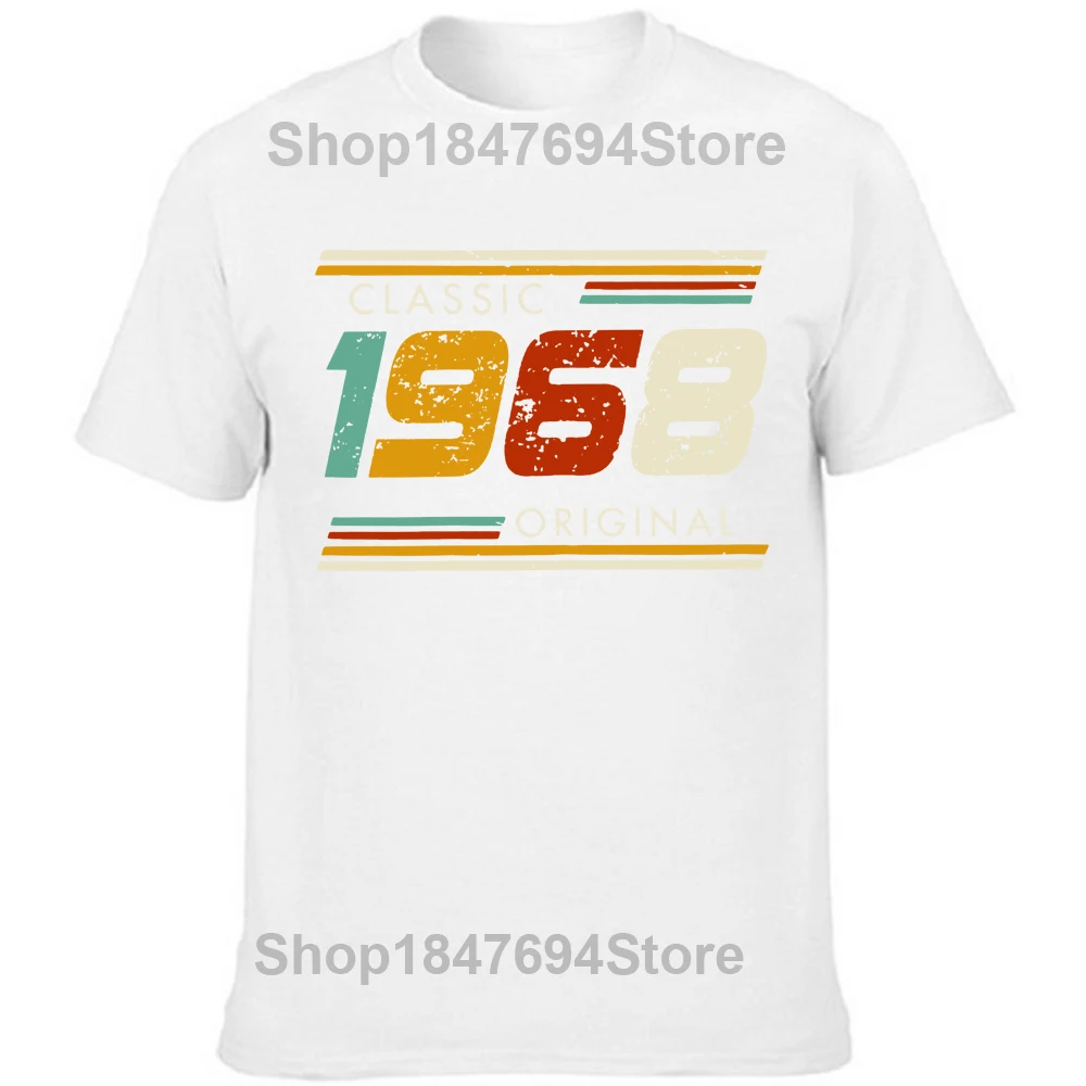 Funny Classic 1968 Original Vintage 56th T Shirts Summer Graphic Cotton Streetwear Short Sleeve Birthday Gifts T-shirt Men