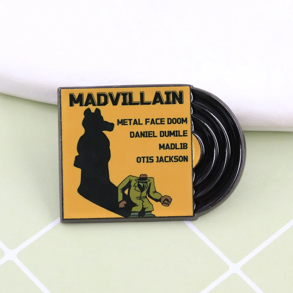 Vinyl-Schallplatten-Emaille-Pins Musikalbum-Brosche Kollektion MF-DOOM Metall-Abzeichen Hip-Hop-Rock-Band Anstecknadel Fanschmuck Geschenk – Detail 12