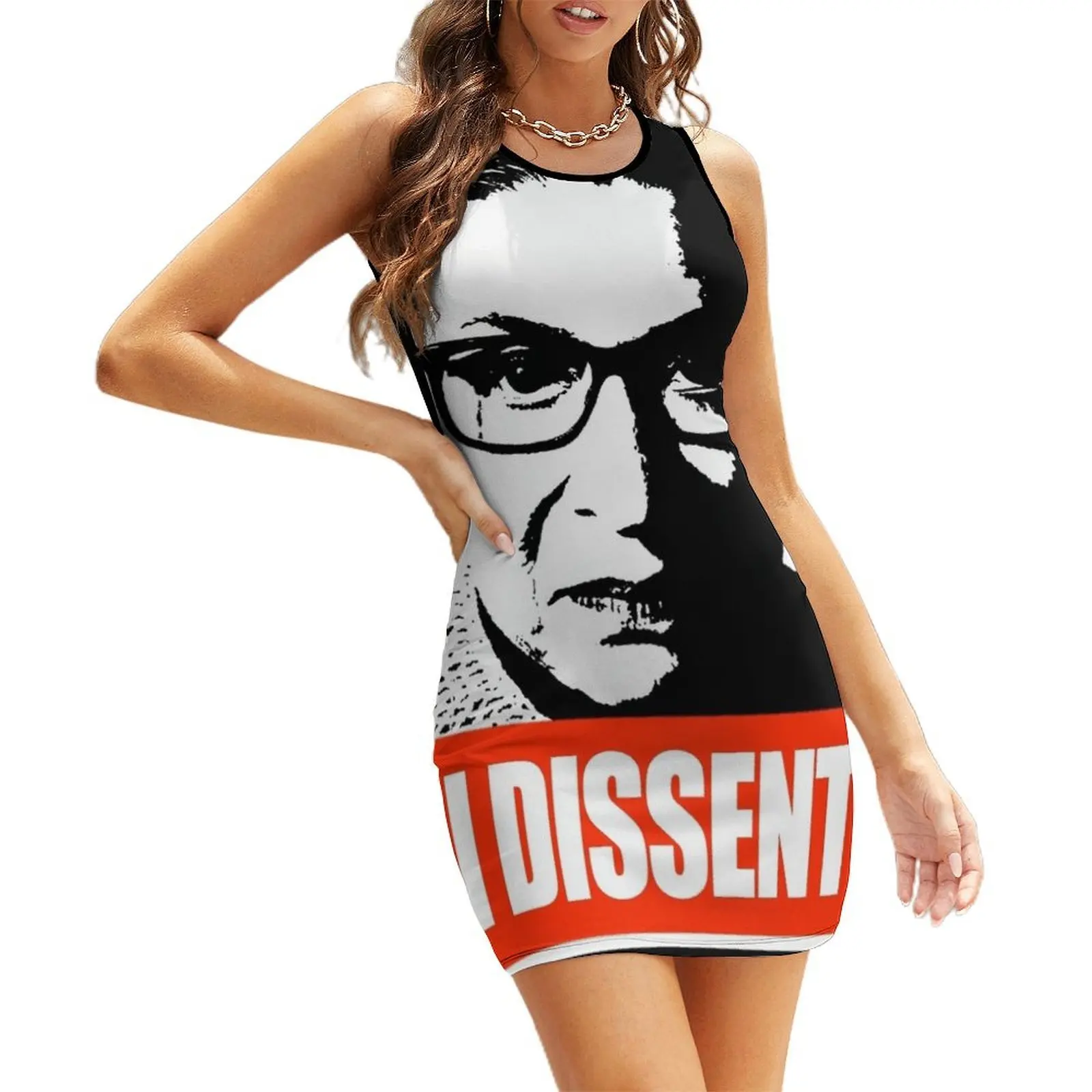 

RBG - I Dissent Sleeveless Sundress luxury women's party dress evening prom cute dress Beachwear dresses for prom