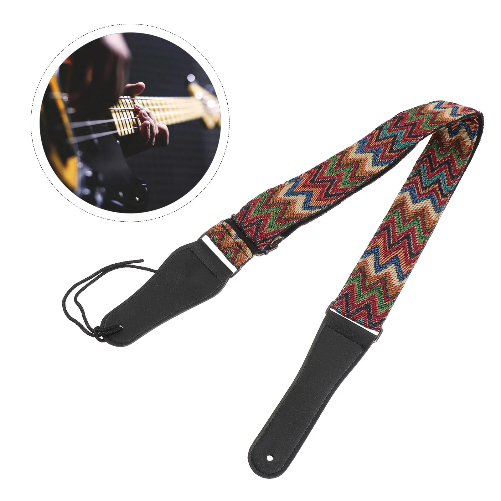 

Exquisite Dirt-Resistant Electric Guitar Strap Adjustable Flexible Length for Guitar Ukulele Performance Musical