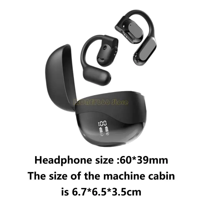 F62C 지능형 번역 이어버드 이어폰 블루투스 호환 및 보호용 300mAh 충전 케이스가 있는 디지털 디스플레이