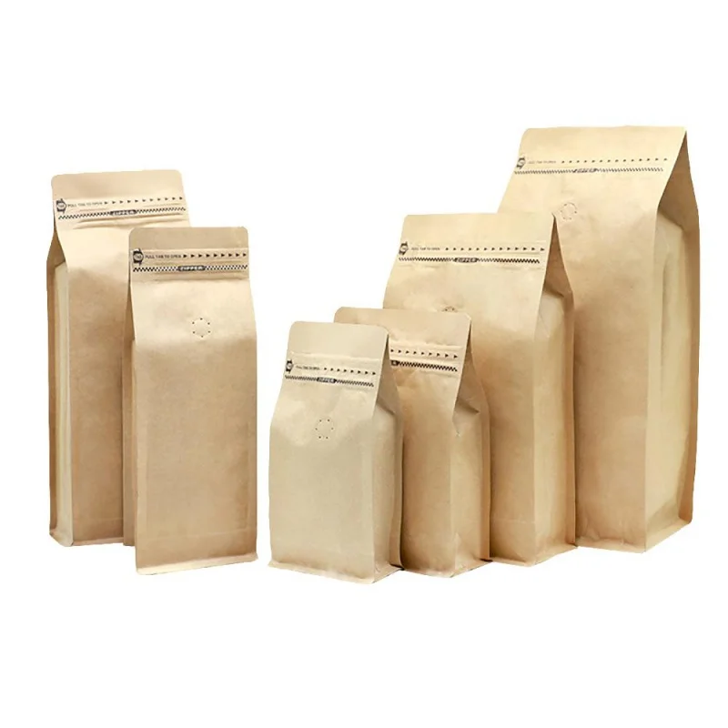 Customized product、matte printing square bottom 250g 500g 1kg coffee pouches zipper aluminum foil flat bottom bags wit