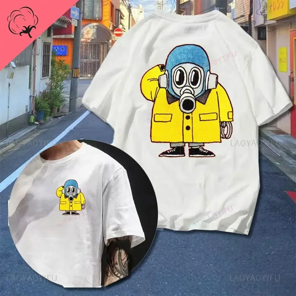 Manga Fan Clothing Souvenir T-shirt Toriyama Akira Signature Tees Toriyama Akira Robot Self-portrait Printed Cotton T Shirt