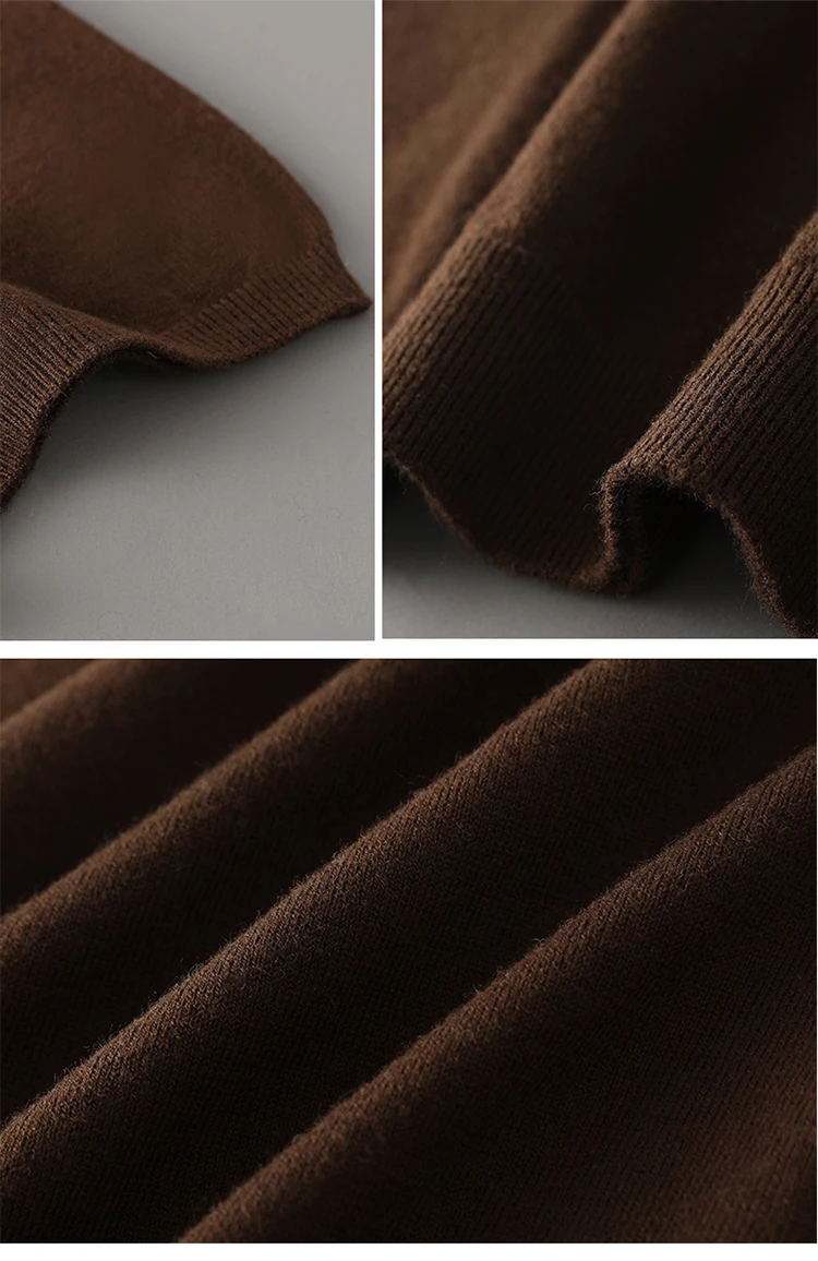 Herren T-Shirt Sommer Wollpullover Kurzarm Lässiger Einfarbiger Herrenpullover POLO-Kragen Gestrickte Oberteile Lockere Bluse – Detail 5