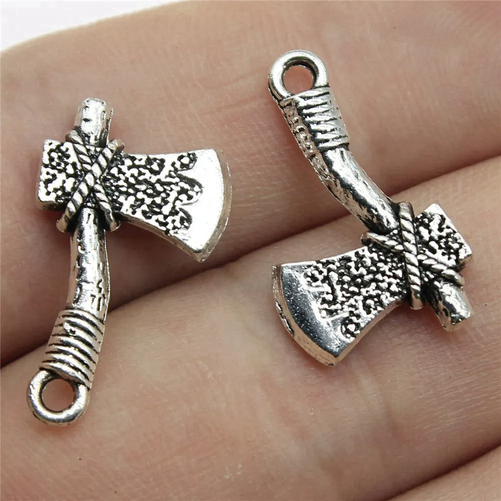 10pcs/lot 22x14mm Ax charms Tool Charms For Jewelry Making Antique Silver Color 0.87x0.55inch