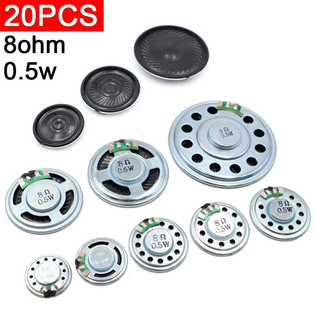 20PCS 0.5W 8 Ohm Mi…
