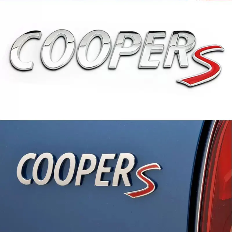 

3D ABS черный логотип Cooper S эмблема буквы значок для багажника автомобиля Наклейка для R53 R52 R56 F57 F55 F56 Jcw автомобильные аксессуары