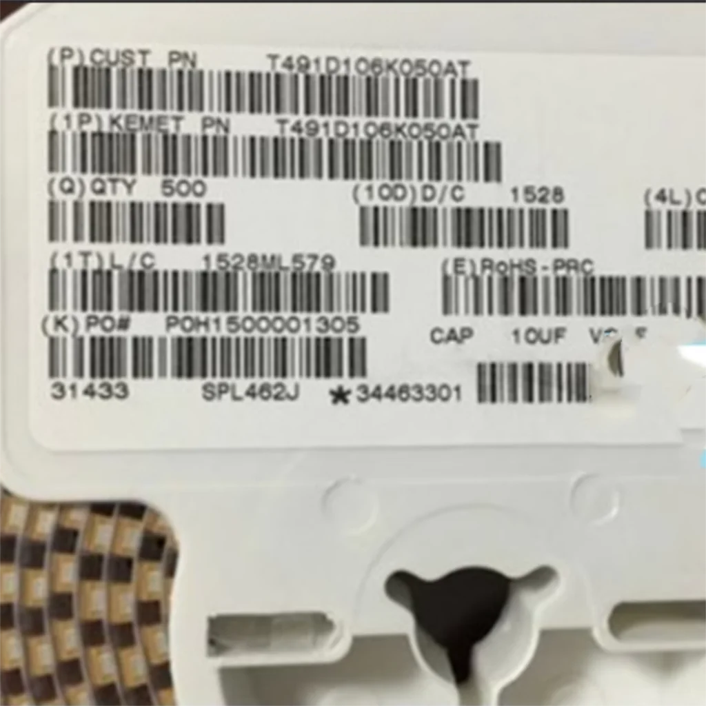 

500 шт./партия, Танталовый конденсатор SMD T491D106K050AT CASE-D-7343 10UF 50V D 10%