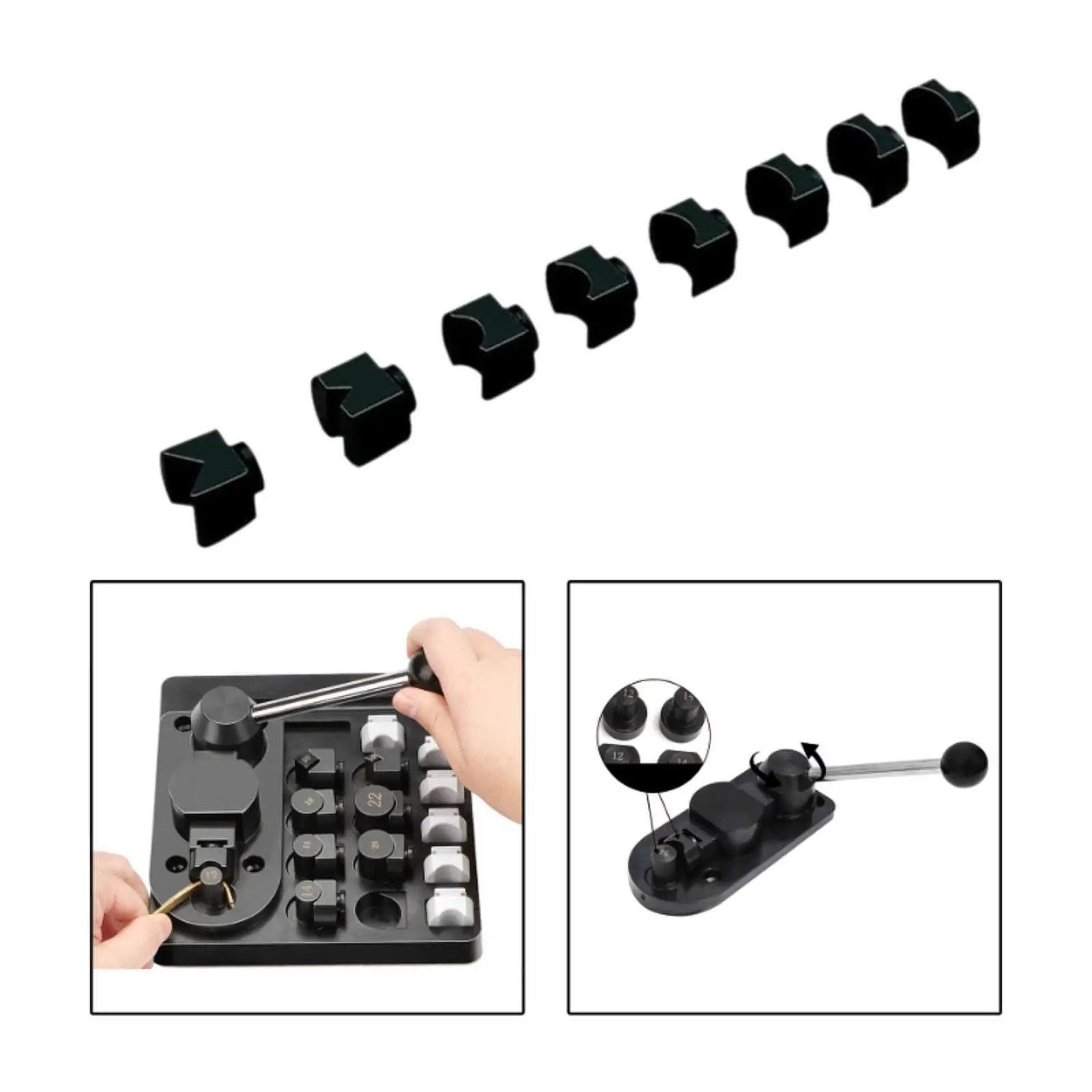 8 Pieces Ring Bender Dies Ring Bending Tool Accessories Jewelry Pressing Machine Dies Spare Part