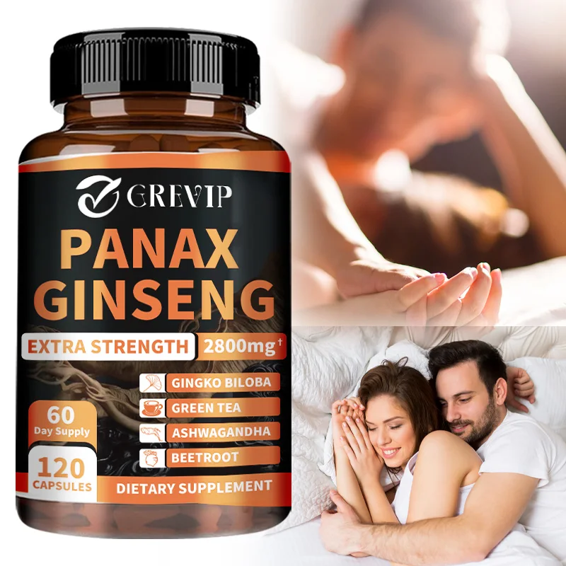 

Panax Ginseng Supplement - With Ginkgo Biloba, Supports Heart Health and Muscle Function, Boosts Energy, Athletic Performance