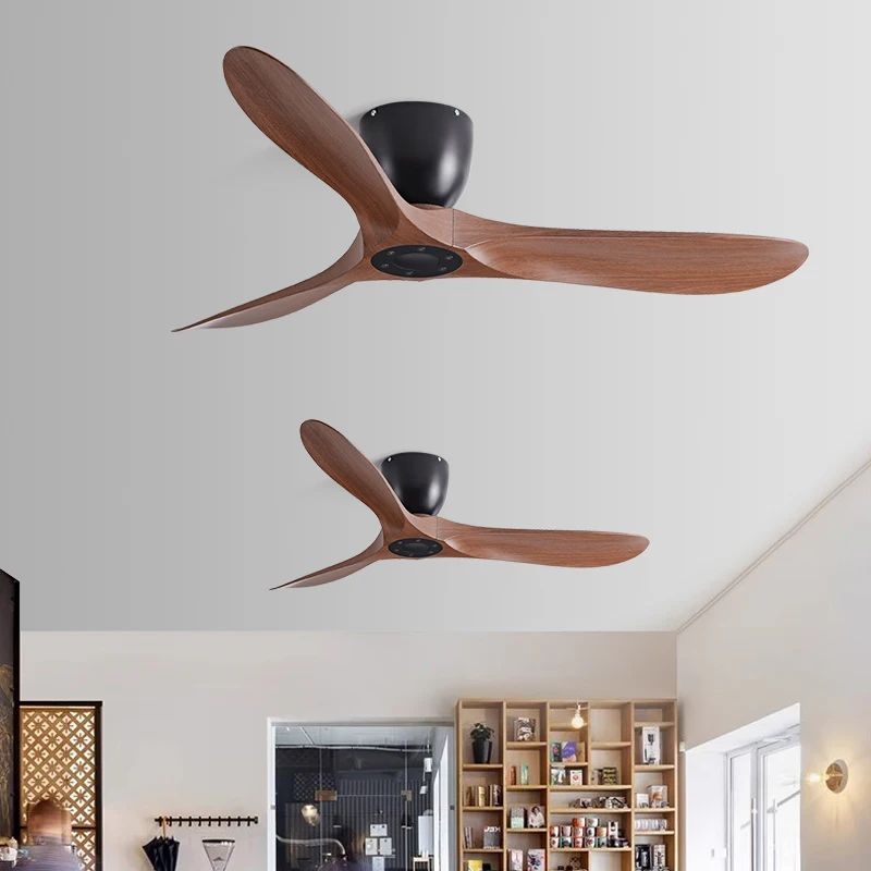 42 52 60 Inch Ceiling Fan Industrial Vintage ABS Ventilator No Light Remote Control for Home Hotel Office Coffee Shop Decoration