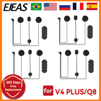 4/2/1PCS EJEAS V4 PLUS Microphone Speaker Headset TYPE-C for EJEAS V4 PLUS Motorcycle Helmet Intercom Bluetooth Interphone