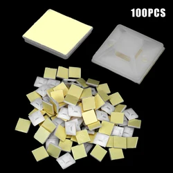 Self Adhesive Cable Tie Base Wire Wall Holder 2cm x 2cm Fixing Seat Clamps 100PCS Wiring Accessories Zip Tie Mount