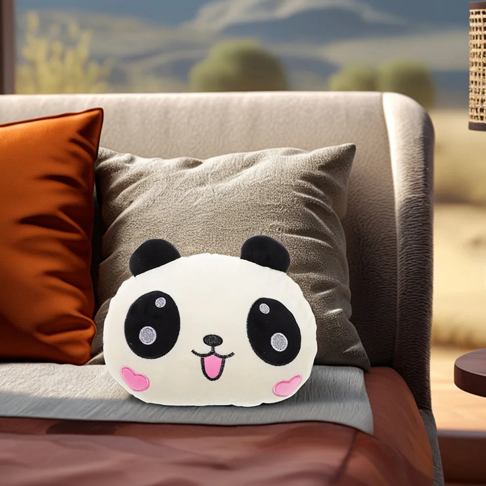 

2pcs Car Neck Pillow Cute Panda Design Comfortable Support For Driving Travel Soft Car Pillow Removable Washable Headrest