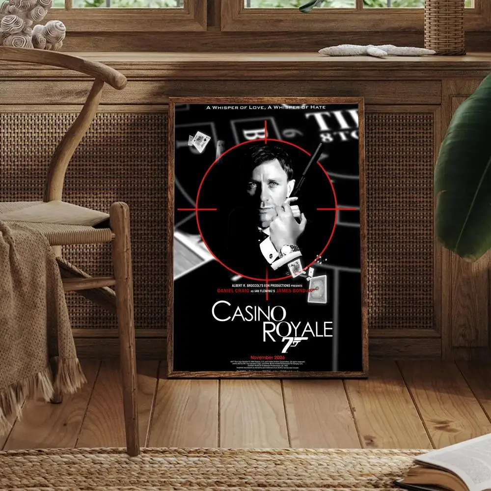 Casino Royale 2006 film schilderij kalligrafie canvas poster kunst aan de muur esthetische woondecoratie voor woonkamer