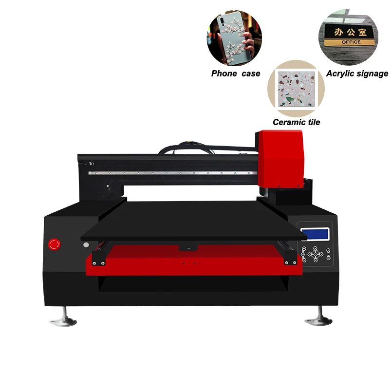 UV flatbed printer 6090, flatbed uv printer with white ink