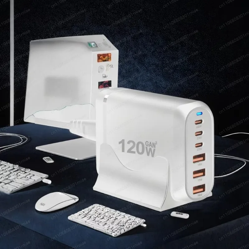 160W USB C Charger Type C PD 65W GaN Fast Charging Desktop Charger Station for Mobile Phone Tablet OTP PD 3.0 5V/3A