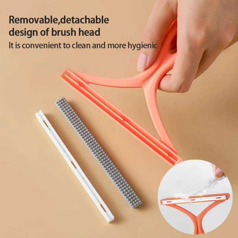 Pet Hair Remover Lint Remover Clean Tool Shaver Portable Silicone Double Sided Carpet Scraper Cleaner Fabric Shaver Brush Tool