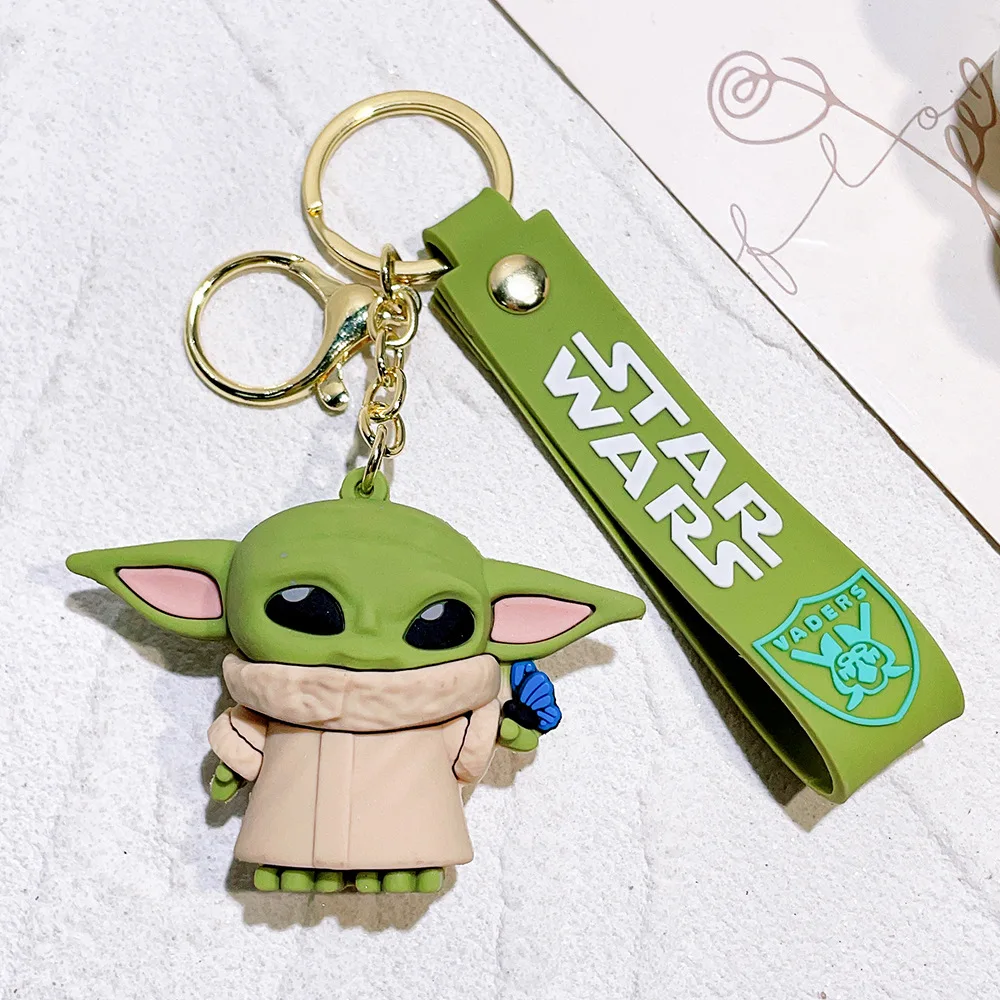1/4-Stil Star Wars Schlüsselanhänger Master Yoda Figur Schlüsselring für Rucksack Auto Schlüsselanhänger Zubehör Geschenke – Detail 7