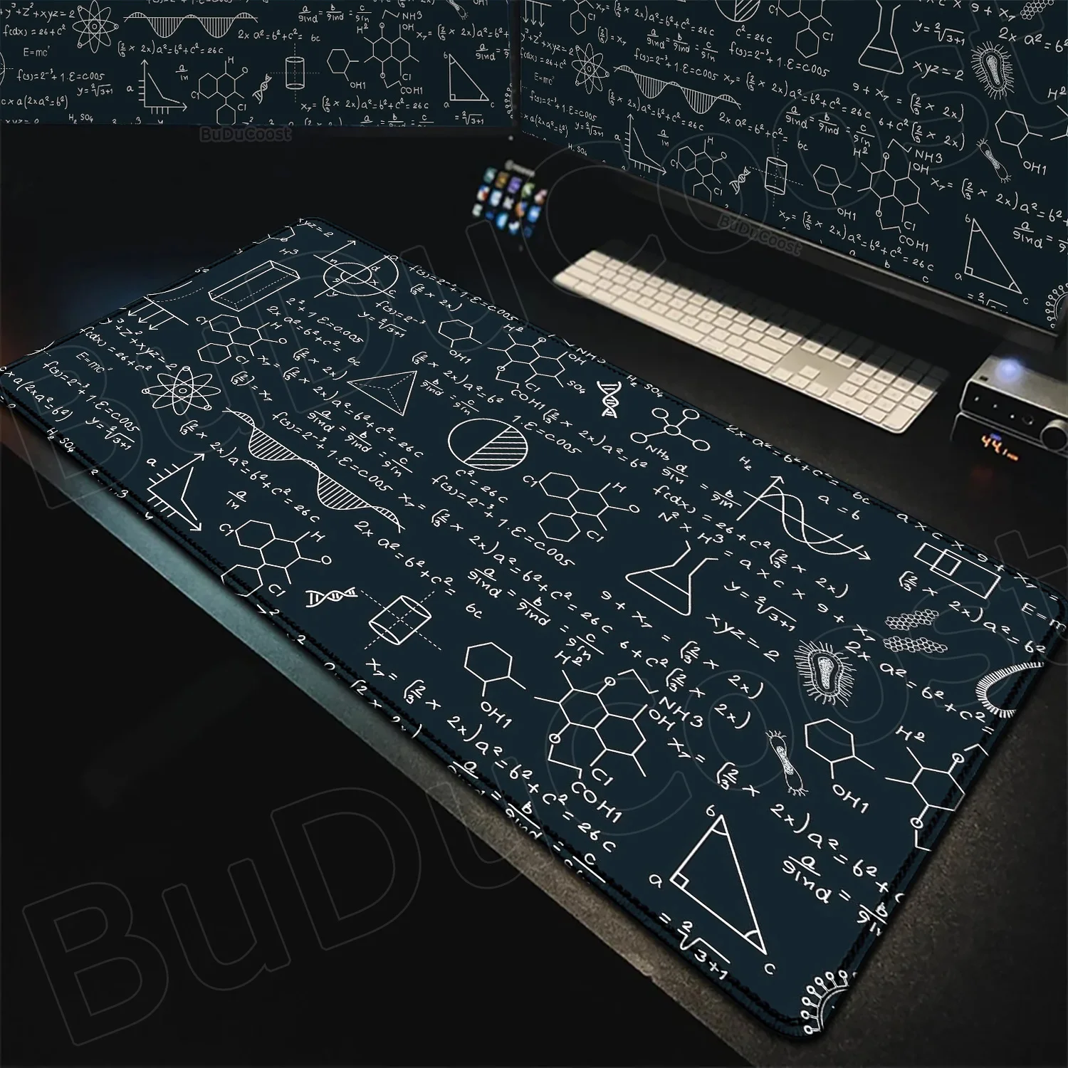 Hot Selling E=mc2 Formula Scientific Anti Slip Rubber Mouse Pad Game Office Keyboard Desk Pad Student Self-study Desk Carpet Pad