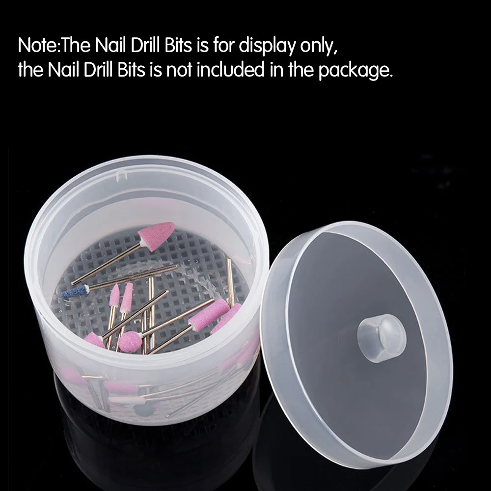 Nail Art Drill Bits Sterilizer Disinfection Box Manicure Storage Case Grinding Head Clipper Tweezers Accessories Cleaning Tools