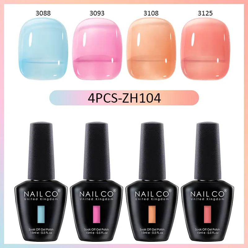 Nailco 4 cái 15ml mùa thu mùa đông mờ màu gel sơn móng tay Thạch UV Móng Tay Gel đánh bóng Kit esmalte sơn móng tay nghệ thuật