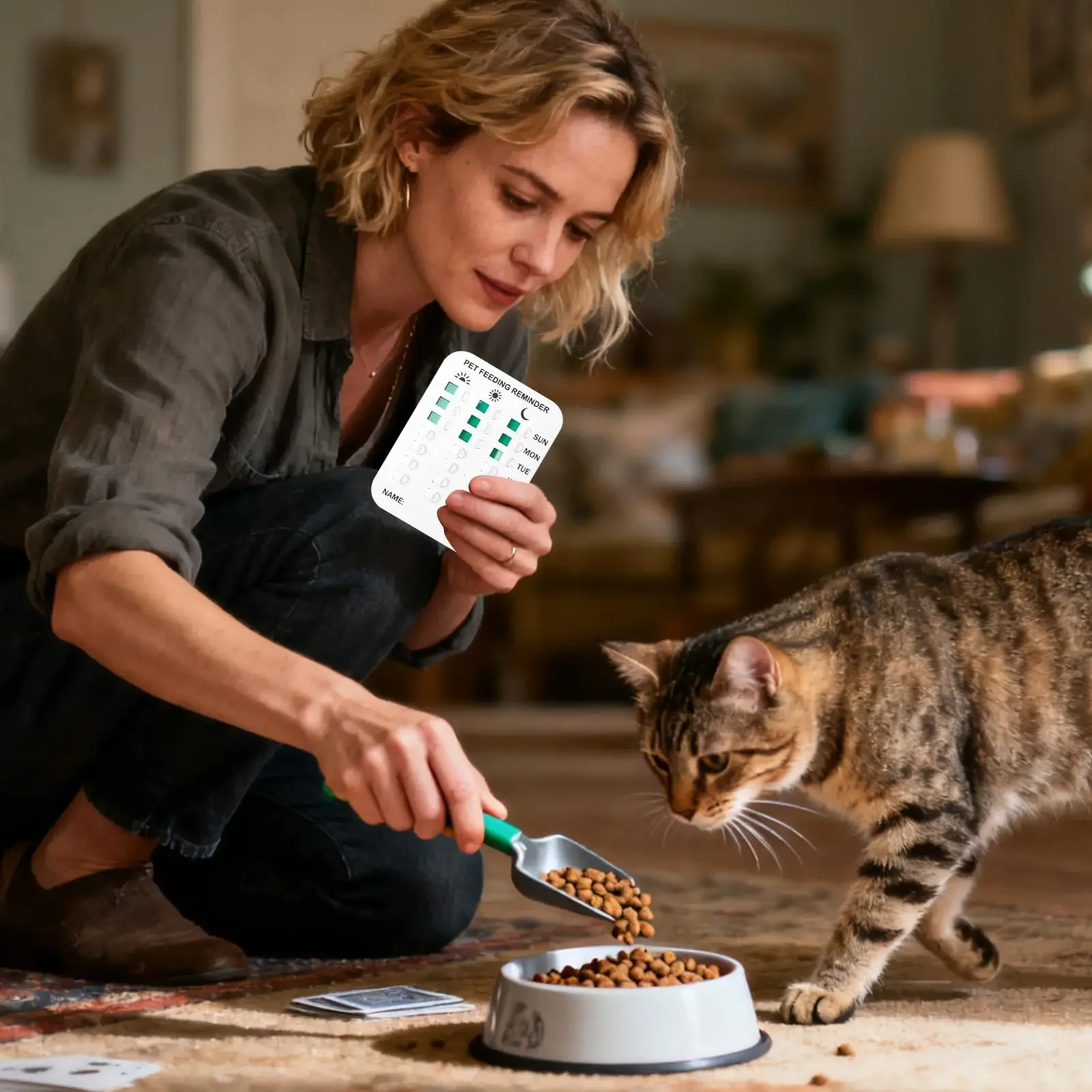 Dog Fed Sign Cat Reminder Sign Feeder Accessories Did You Feed the Magnet Pet Sticker for Apartment Daily Home Kitchen Routine