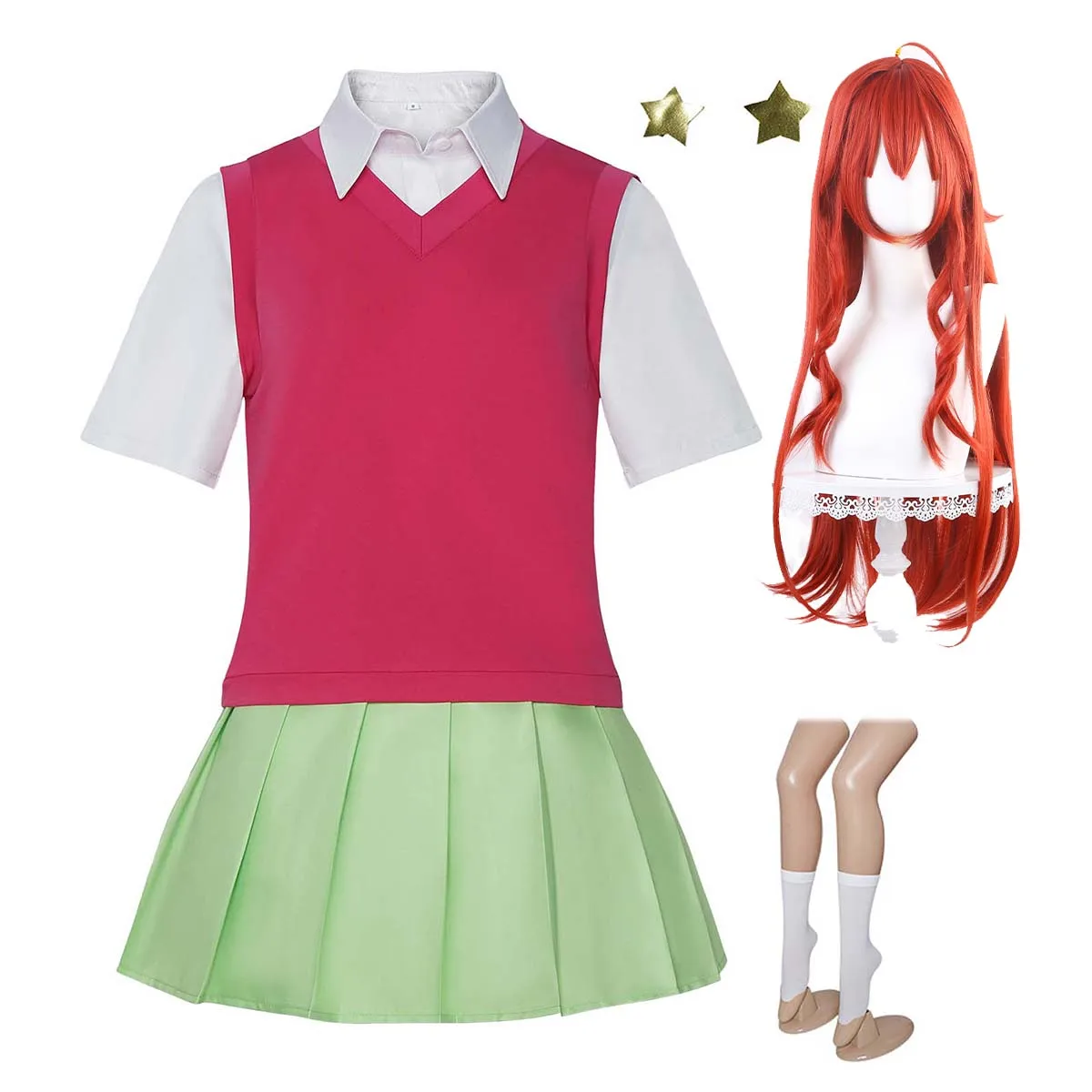 Anime La Quintessenza Quintuplets Nakano Itsuki Nakano Yotsuba Nakano Ichika Costume Cosplay