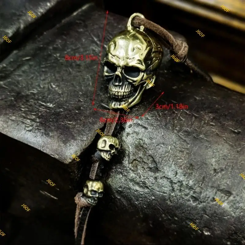 

J60F Lucky Skull Ride Bells Tharm Hangings для энтузиастов и коллекционеров мотоциклов