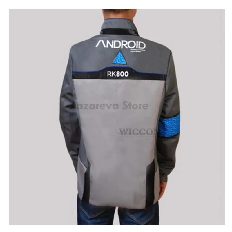 Jogo detroit se tornar humano cosplay traje connor cosplay uniforme jaqueta masculina camisa branca gravata rk800 casaco traje conjunto completo roleplay