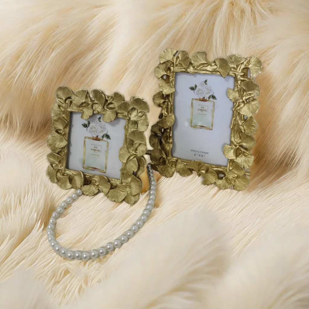 إطار الصورة الراتنج غرفة المعيشة سطح المكتب الجدول هدية الديكور تخطيط جديد الراقية إطار أوراق الجنكة تصميم اطلاق النار الدعائم