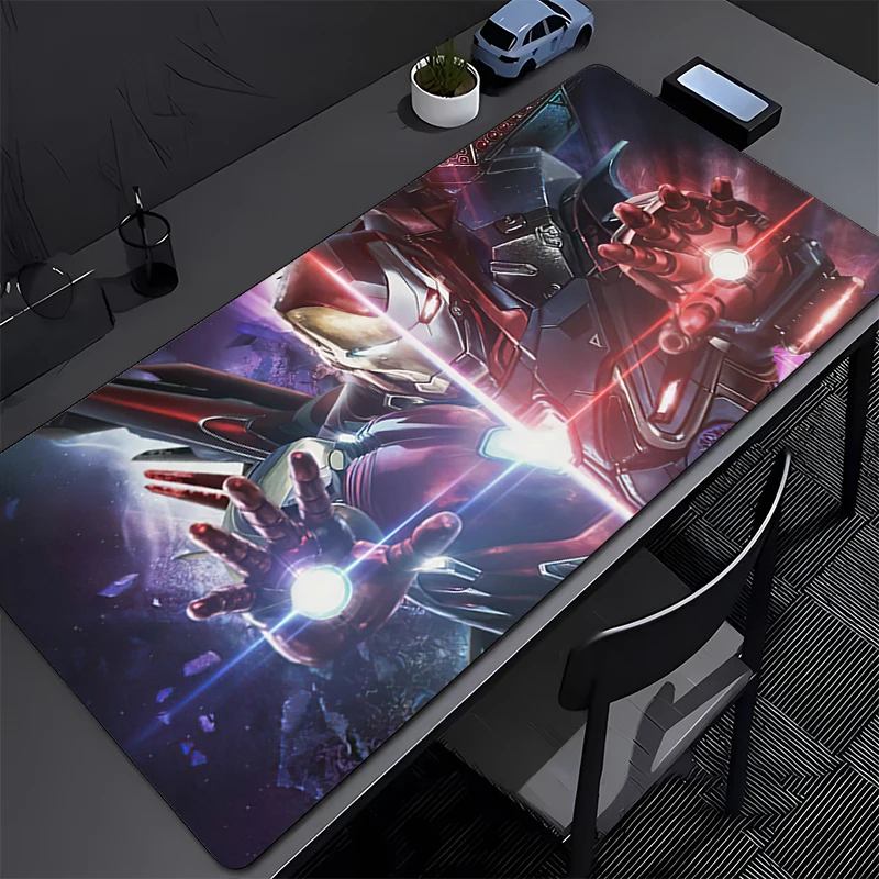 

Mouse Pad Gamer Computer Accessories Keyboard Pad Laptop HD Print Anime Iron Man Extended Desktop Mats Office PC Gaming Mousepad
