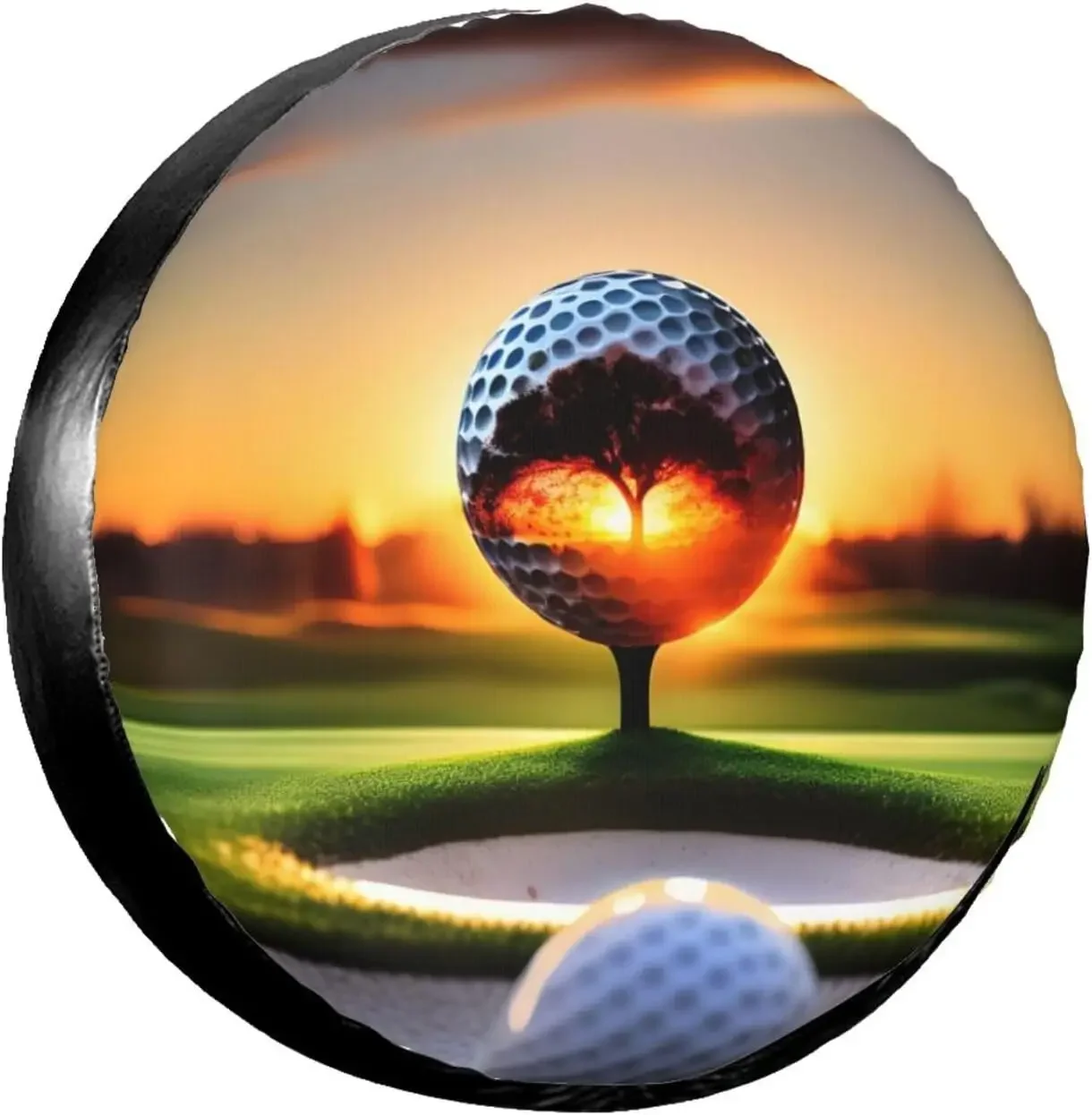 

Чехол для запасного колеса для гольфа и газона, всепогодный пыленепроницаемый универсальный чехол для шин, подходящий для автофургона, грузовика, внедорожника, дома на колесах, туристического прицепа