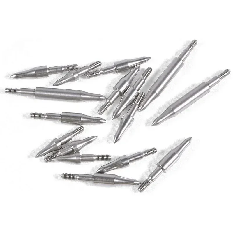 Stainless Steel Archery Alvo Arrowhead, Apontando Seta Dicas com O Ring, Acessórios de caça, 75, 100, 125, 150, 200, 250, 300Grain, 12pcs