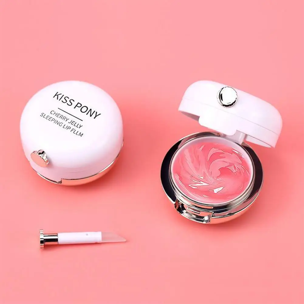 Jelly Peach pelembap bibir perawatan bibir masker tidur bibir terhidrasi merah muda manis tidak berwarna lipstik memelihara perbaikan bibir melindungi riasan dasar W2Z0