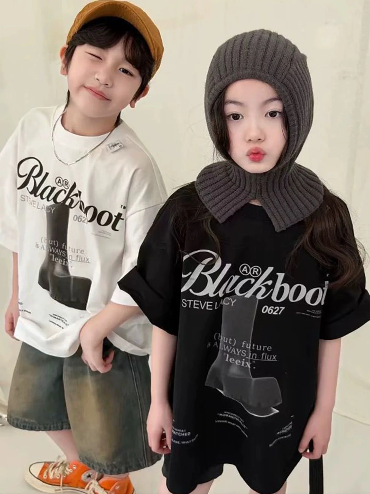 Camiseta Casual de Verão para Meninas Polara Kids, Novo Estilo, Manga Curta, Roupas Versáteis para Crianças de Médio e Grande Porte
