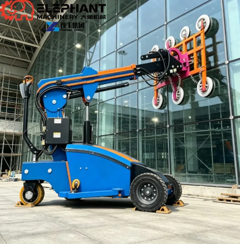 Silent Vacuum Glass Suction Crane, Low Noise Electric 5m Lifter For Classroom Glass Door Mounting Works