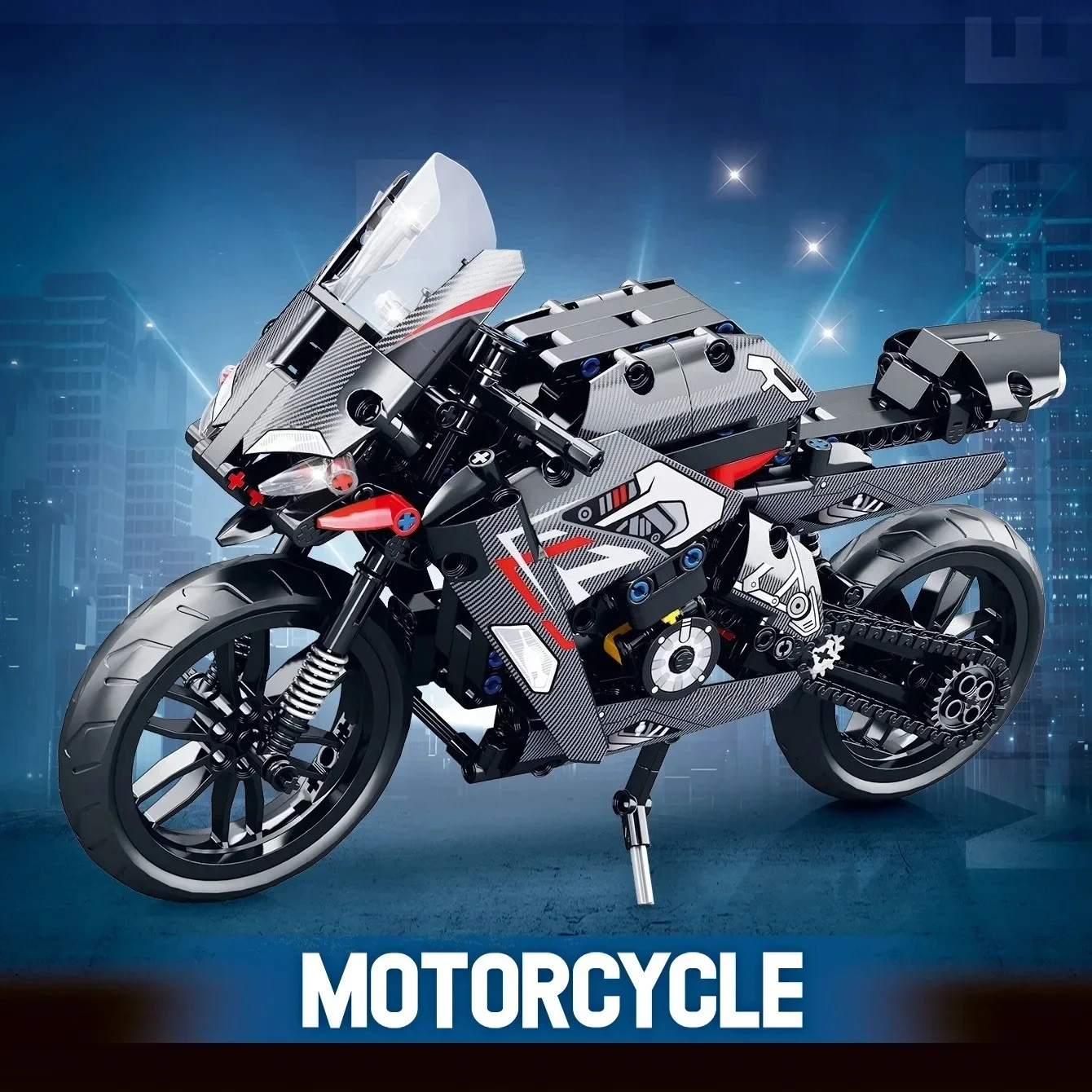 مدينة التقنية دراجة نارية بنة تجميعها سباق Motobike الطوب DIY سطح المكتب الديكور لعبة للأطفال هدية الكريسماس #3