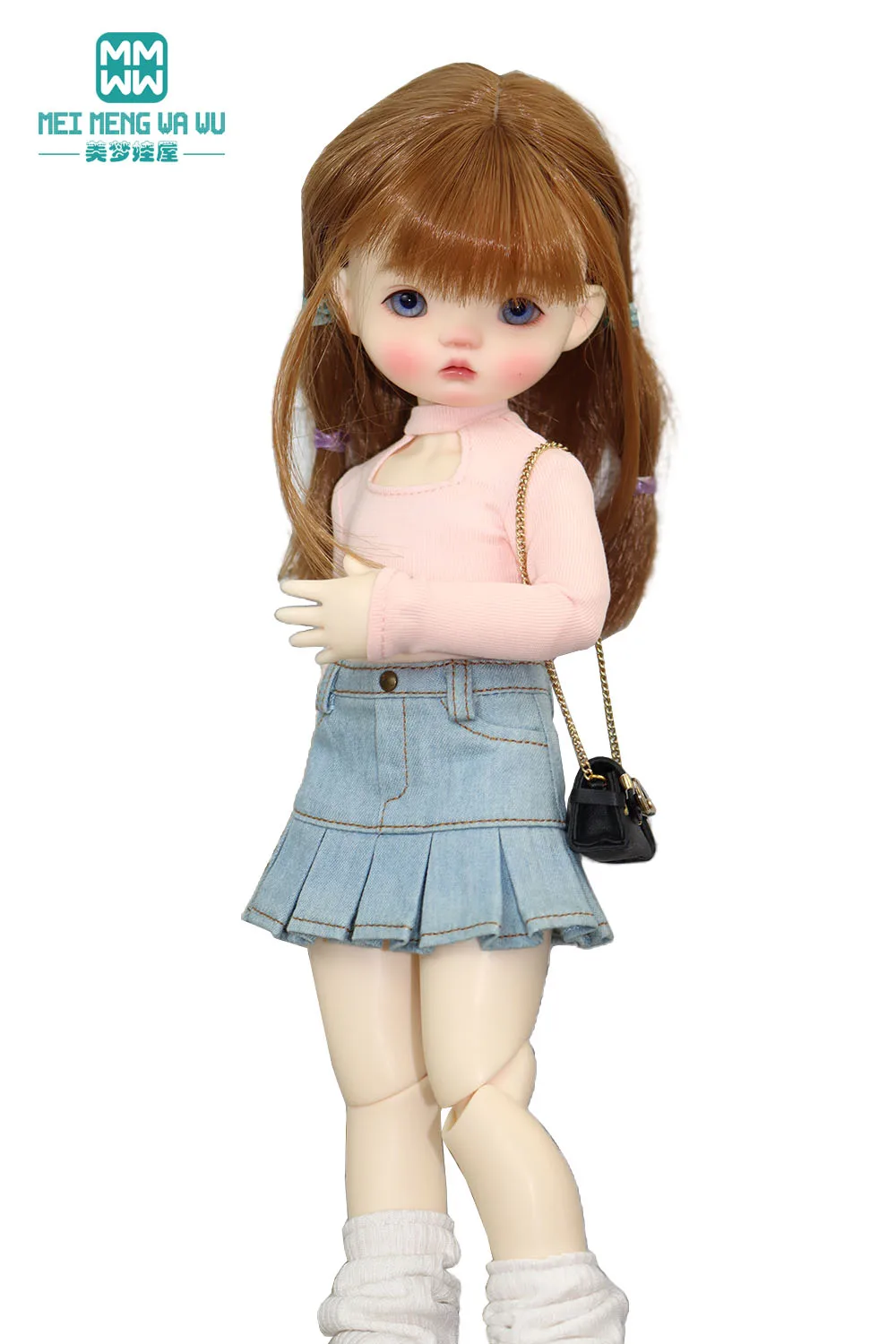 Nini Pop Kleding Modieuze veelkleurige denim rok Past 30 cm 1/6 BJD YOSD MYOU Pop Speelgoed Gift