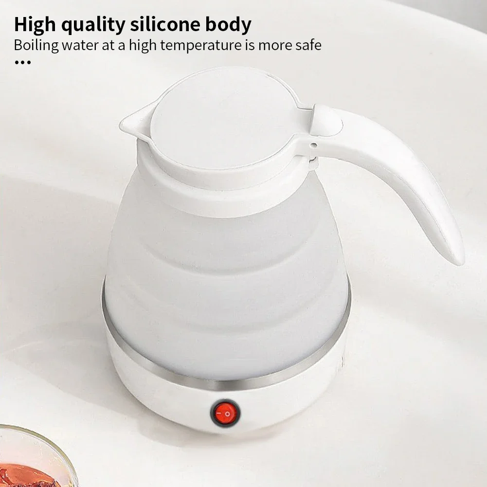 السفر المنزلية غلاية قابلة للطي سيليكون304 الفولاذ المقاوم للصدأ المحمولة غلاية ضغط طوي مانعة للتسرب غلاية 600 مللي