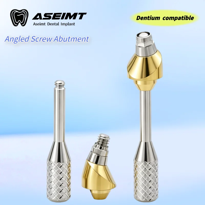 Dental For Dentium The finished angle abutment is planted to replace a single titanium substrate for repairing angle screws