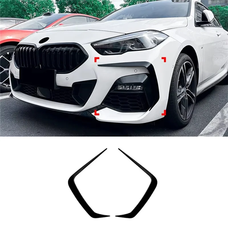

For BMW 2 Series F44 M Sport Front Wind Knife Spoiler Side Wing Air Vent Cover Trim Accessories 2020-2024 Black
