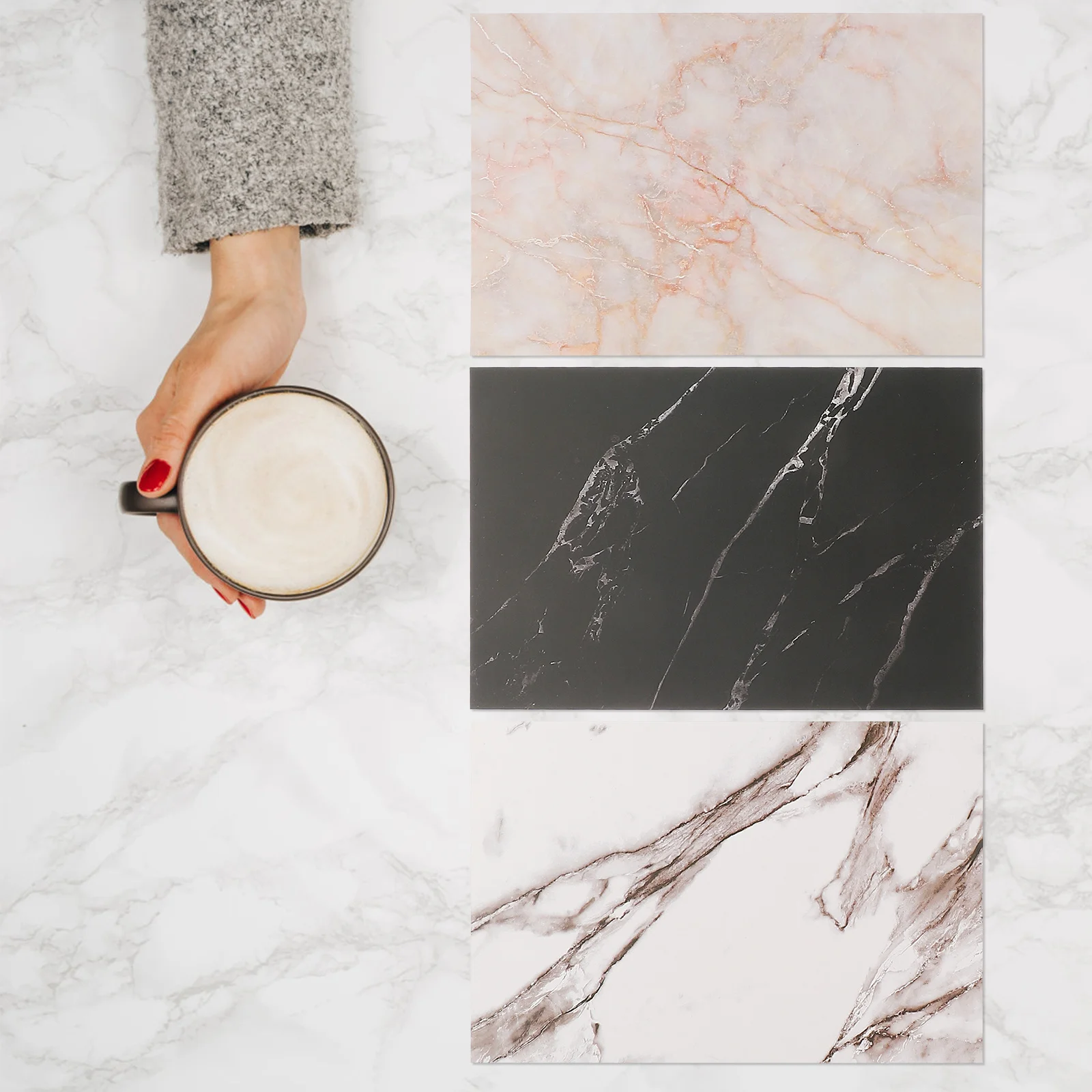 

3Pcs Strong Sturdy Photo Backgrounds Exquisite Decorative for Jewelry Watches Food Product Photography Kit Photo Backdrop Board