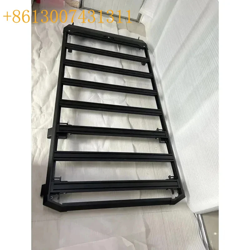 Black Aluminum Roof Rail Rack & Roof Frame Rack With Ladder Bar & Cargo Crossbar Fit