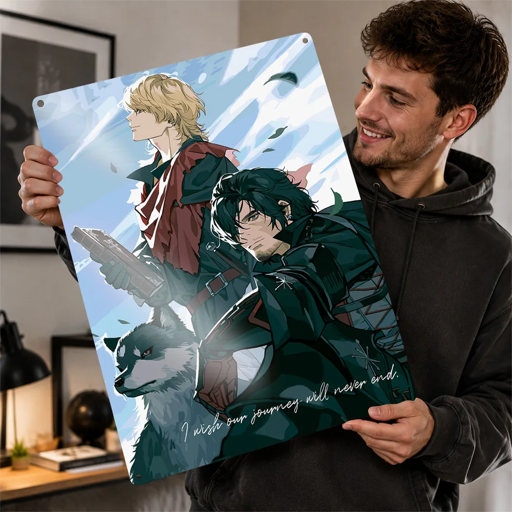 Final Fantasy XVI Poster Retro 3D Printed Metal Signs Customized Wall Hanging Gift for Living Room Decoration Items Tin Sign