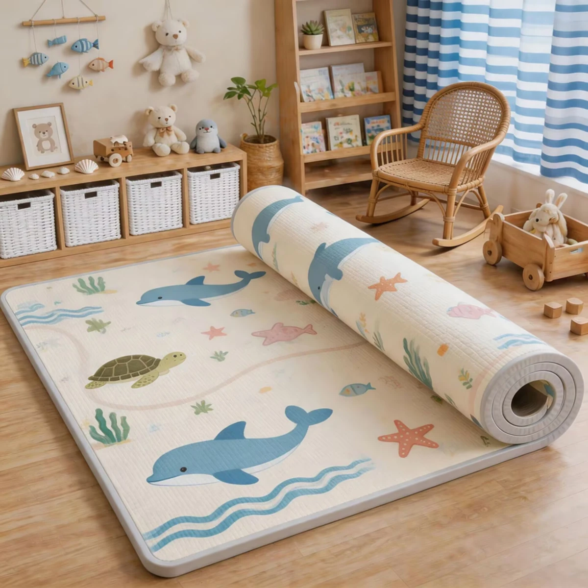 

Large Size 200*180/180*120cm Play Mats for Children's Safety Mat EPE Environmentally Friendly Baby Crawling Folding Mat Carpet
