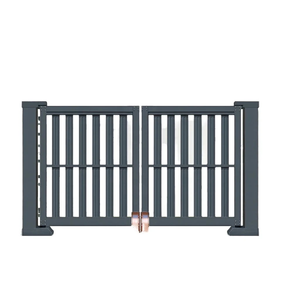 Smart Automatic Aluminum Alloy Front Gate for Modern Hotels & Villas Outdoor Swing Sliding Entry with Steel Framepromote sales