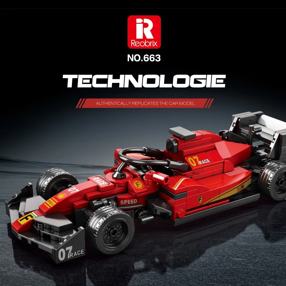 245PCS Formula Racing Car Building Blocks 1:24 Vehicle Model Bricks Desktop Ornaments Children DIY Assembly Toys Holiday Gifts