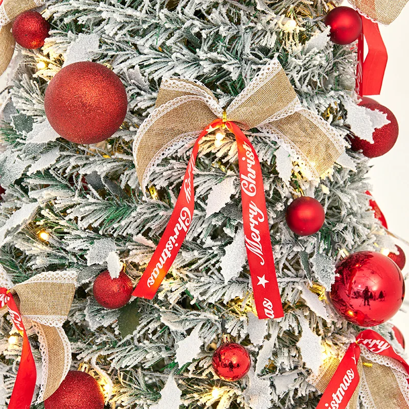 FY Retractable Foldable PVC LED Christmas Tree, Artificial Xmas Decorations for Holiday Home